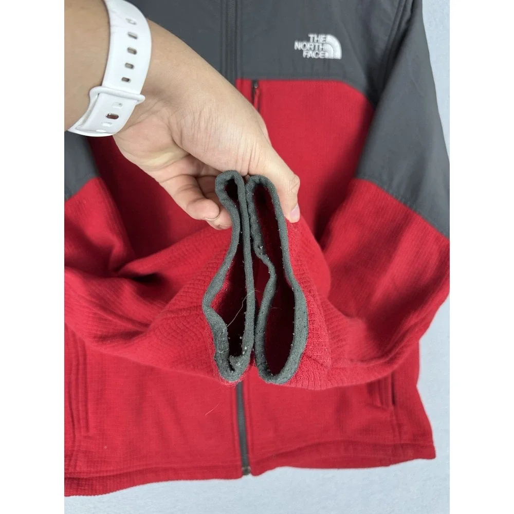 The North Face Grid Fleece Jacket Full Zip Mens Medium Tech Two Tone Utility